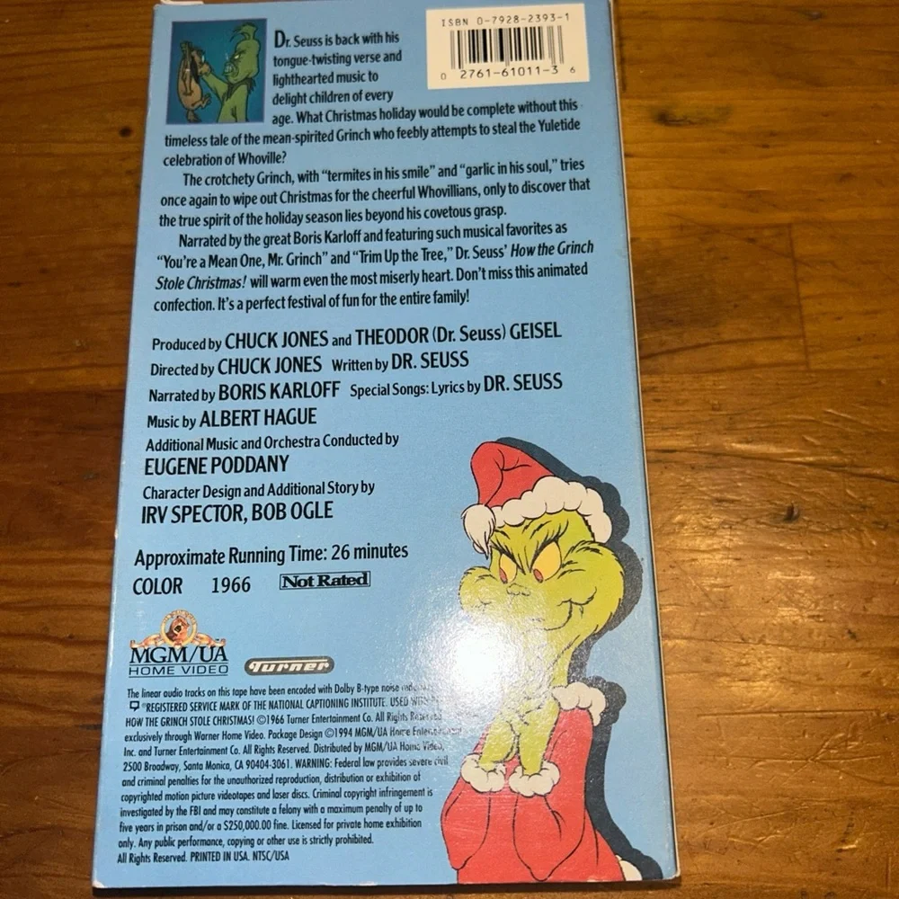 How the Grinch Stole Christmas VHS
